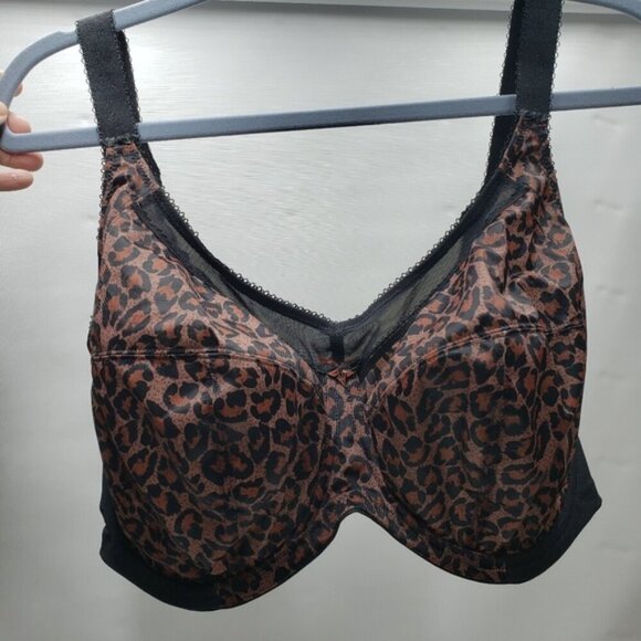 NWOT Goddess Kayla Bra Full Coverage Support Underwire Leopard Print 38J - Picture 3 of 14